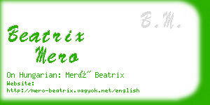 beatrix mero business card